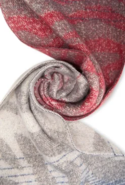 James Lakeland Tiger Print Navy Scarf