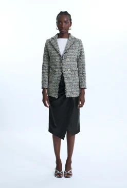 James Lakeland Tweed Detail Blazer Black