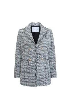 James Lakeland Tweed Detail Blazer Black