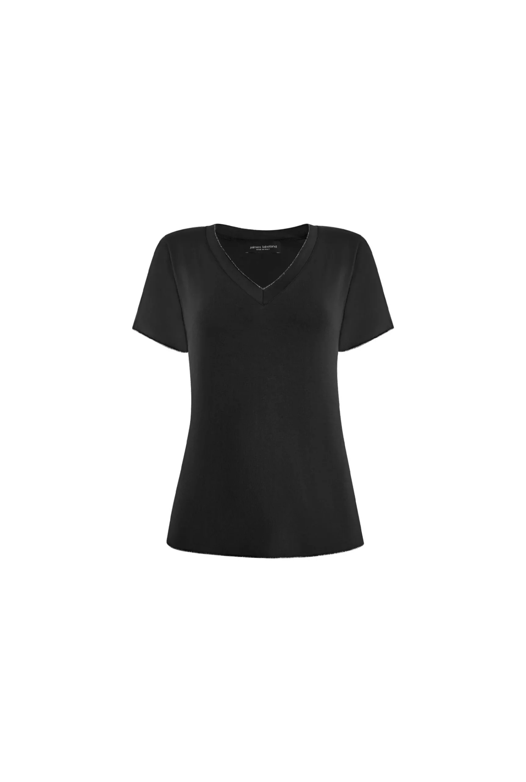 James Lakeland V-neck Black T-shirt