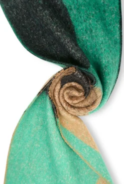 James Lakeland Wave Detail Black Scarf