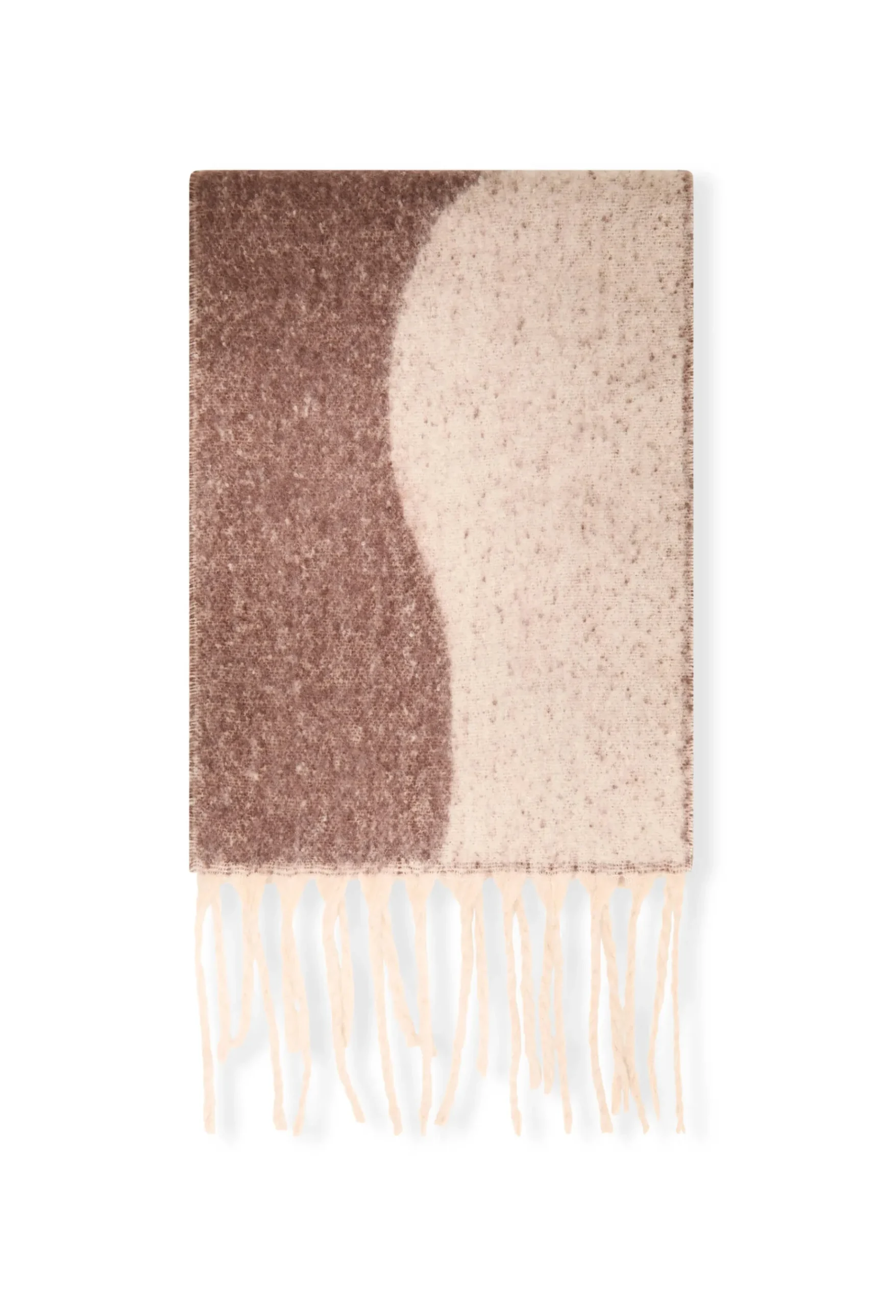 James Lakeland Wave Detail Brown Scarf