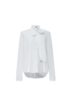 James Lakeland White Crochet Tie Shirt