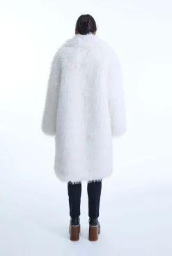 James Lakeland White Faux Fur Coat