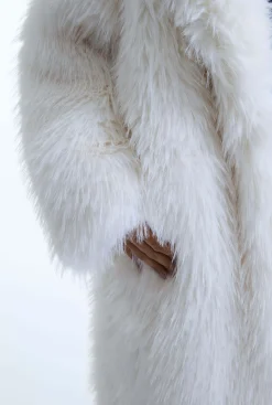 James Lakeland White Faux Fur Coat