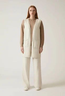 James Lakeland White Knitted Gilet