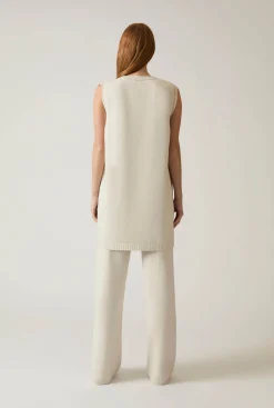 James Lakeland White Knitted Gilet