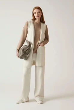 James Lakeland White Knitted Gilet