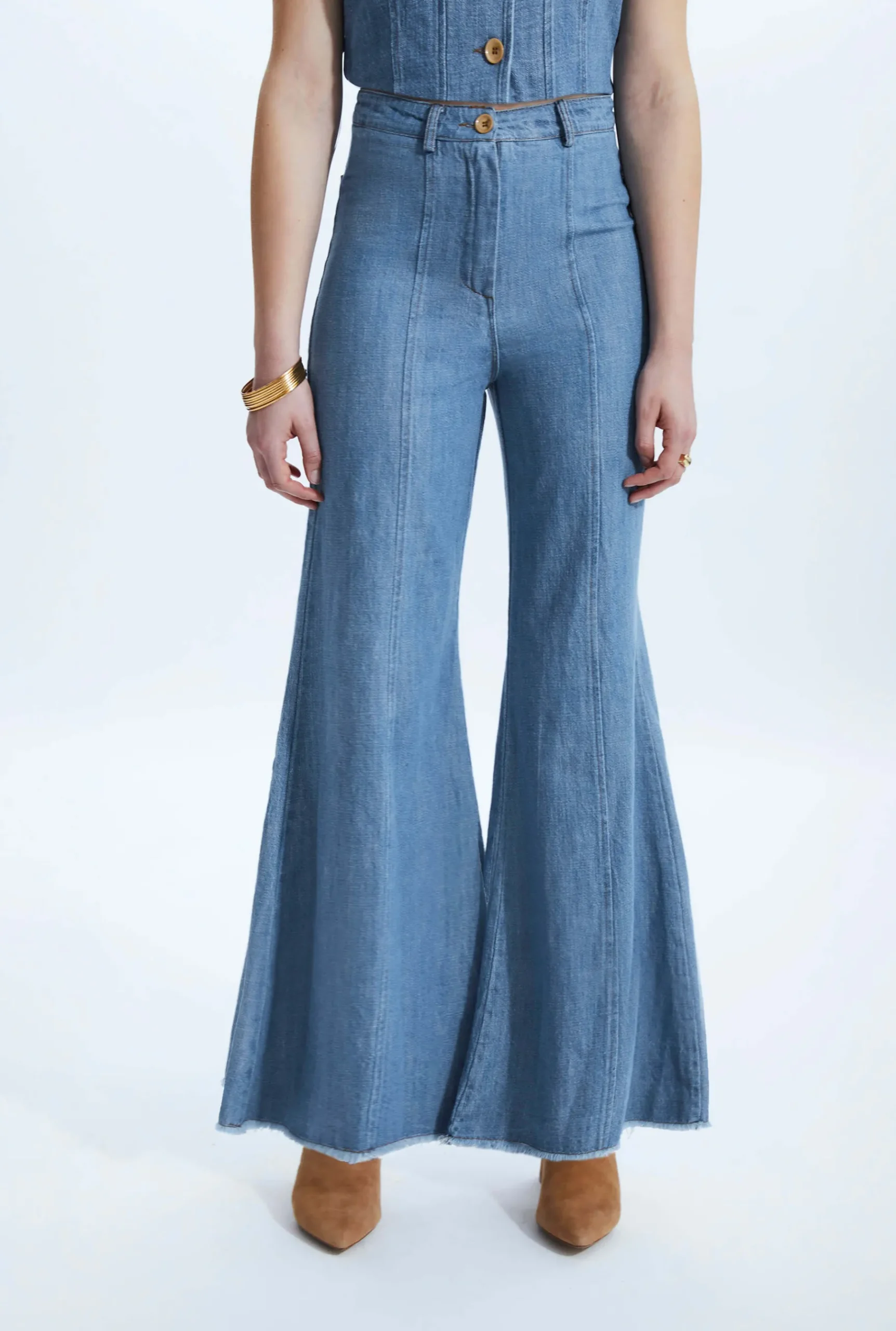 James Lakeland Wide Leg Denim Trousers