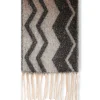 James Lakeland Zig Zag Black Scarf