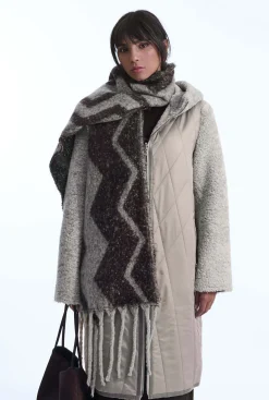 James Lakeland Zig Zag Black Scarf